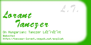 lorant tanczer business card